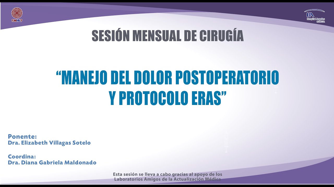 protocolo de control del dolor y la inflamación postquirúrgica
