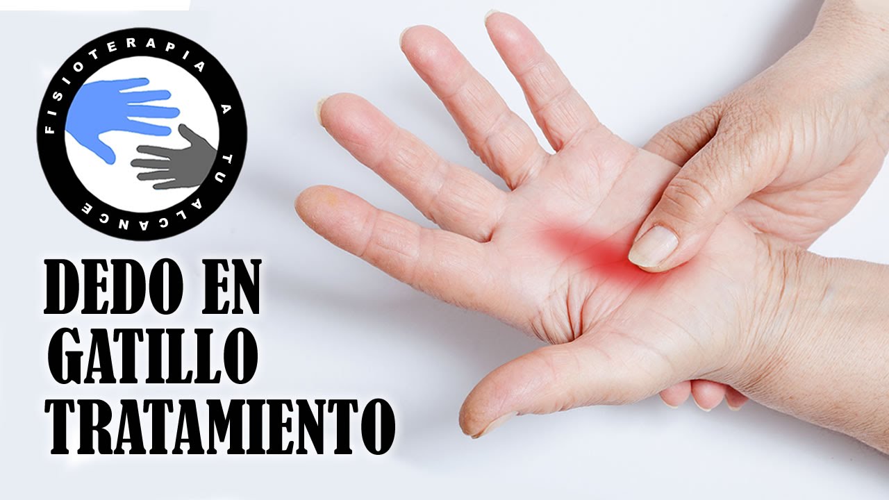 dedo pulgar en resorte o gatillo