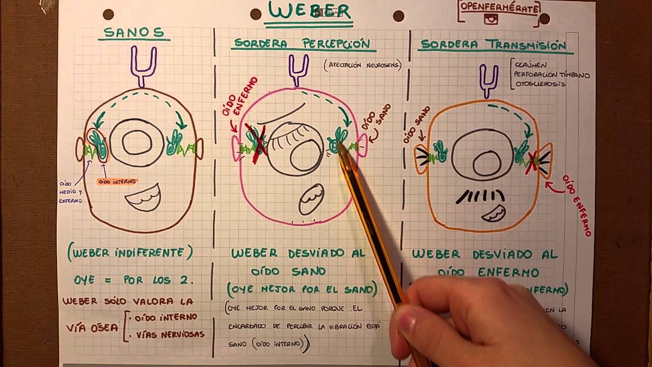 en que consiste la prueba de weber