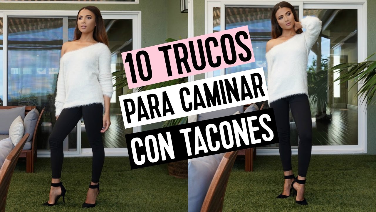 como caminar con tacones de punta